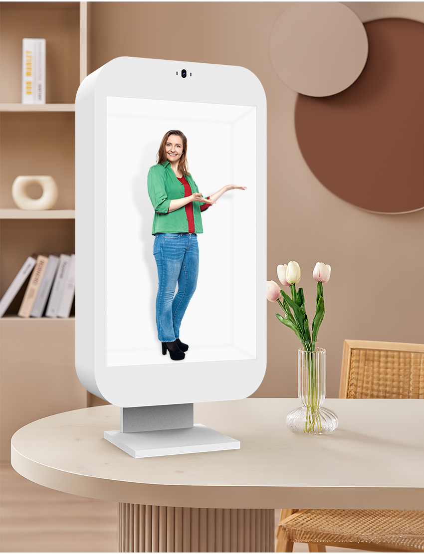 32 inch 3D transparent display box for Ai digital human