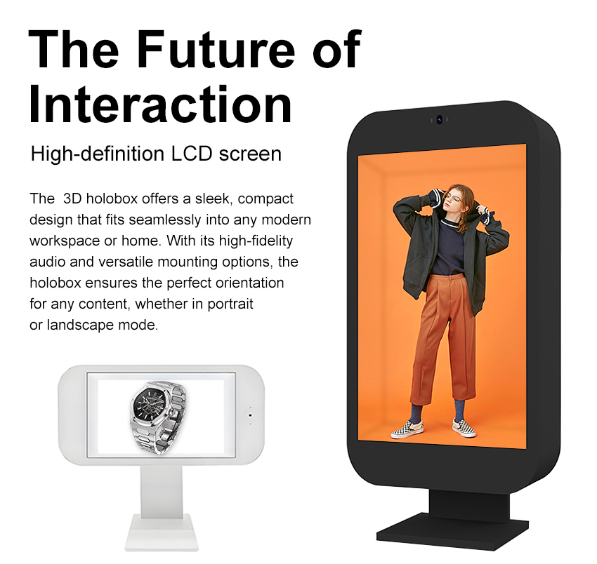 32 inch 3D transparent display box for Ai digital human