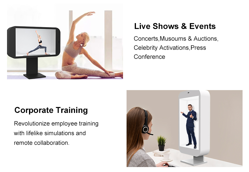 32 inch 3D transparent display box for Ai digital human