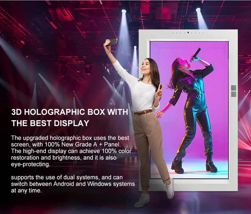 3D AI holographic cabinet with built-in camera