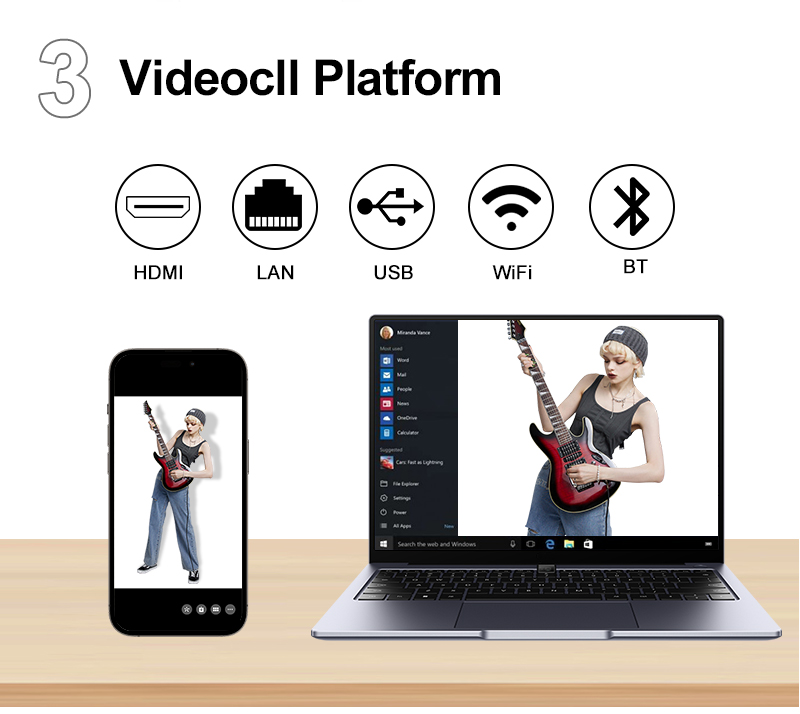 3D AI holographic cabinet with built-in camera