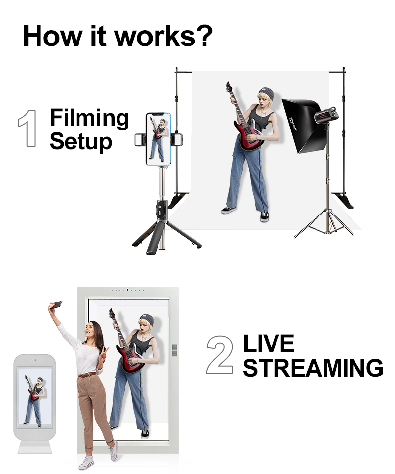 3D AI holographic cabinet with built-in camera