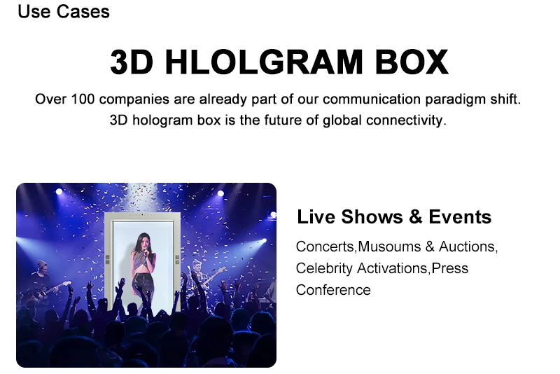 3D AI holographic cabinet with built-in camera