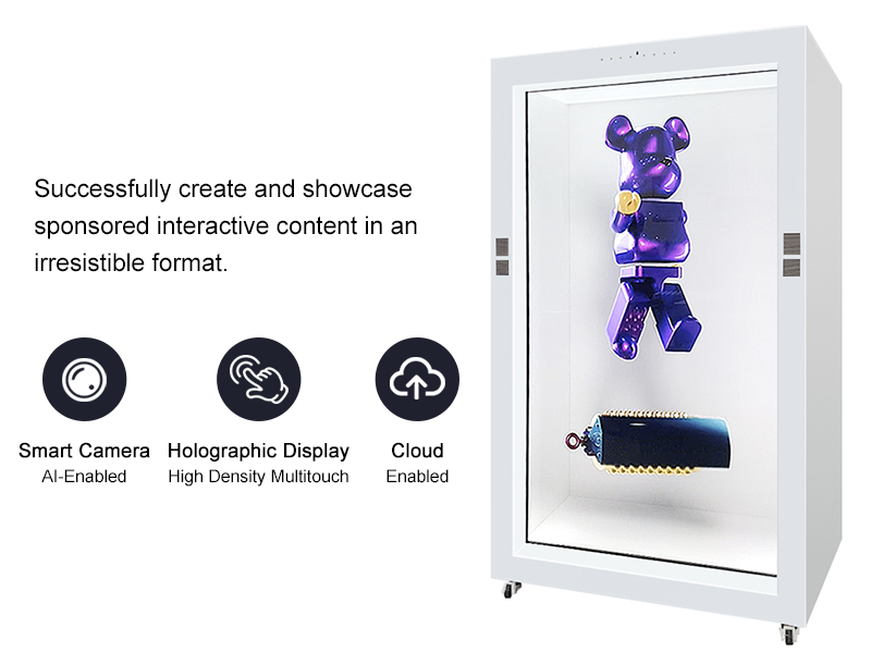 3D AI holographic cabinet with built-in camera