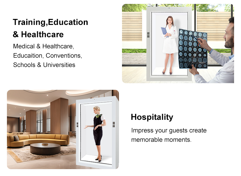 3D AI holographic cabinet with built-in camera