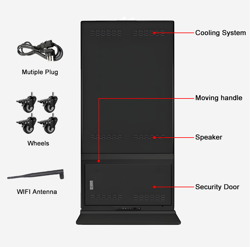 Vertical full screen advertising sign