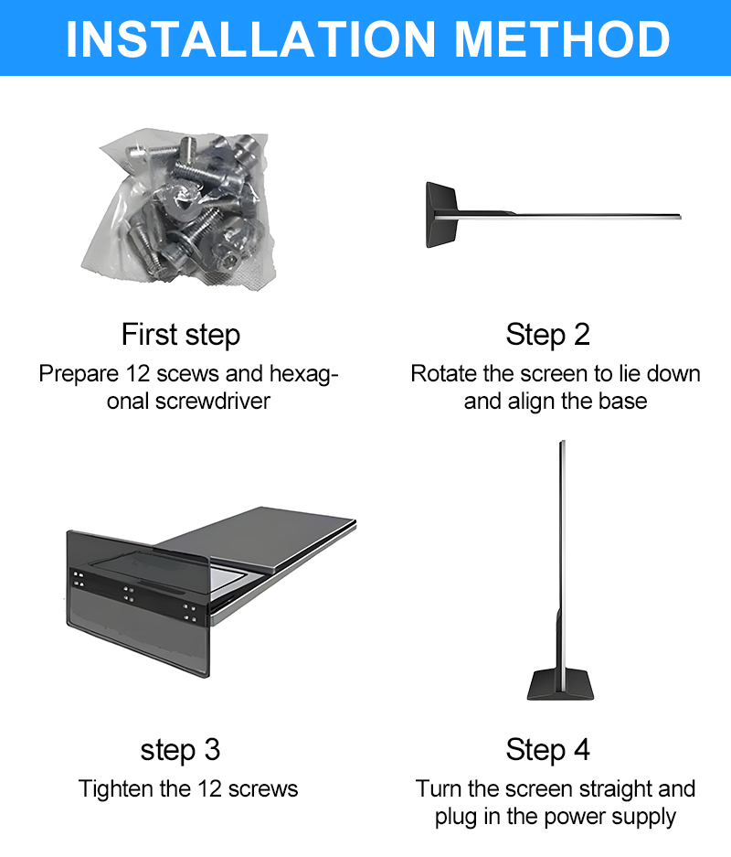 Vertical full screen advertising sign