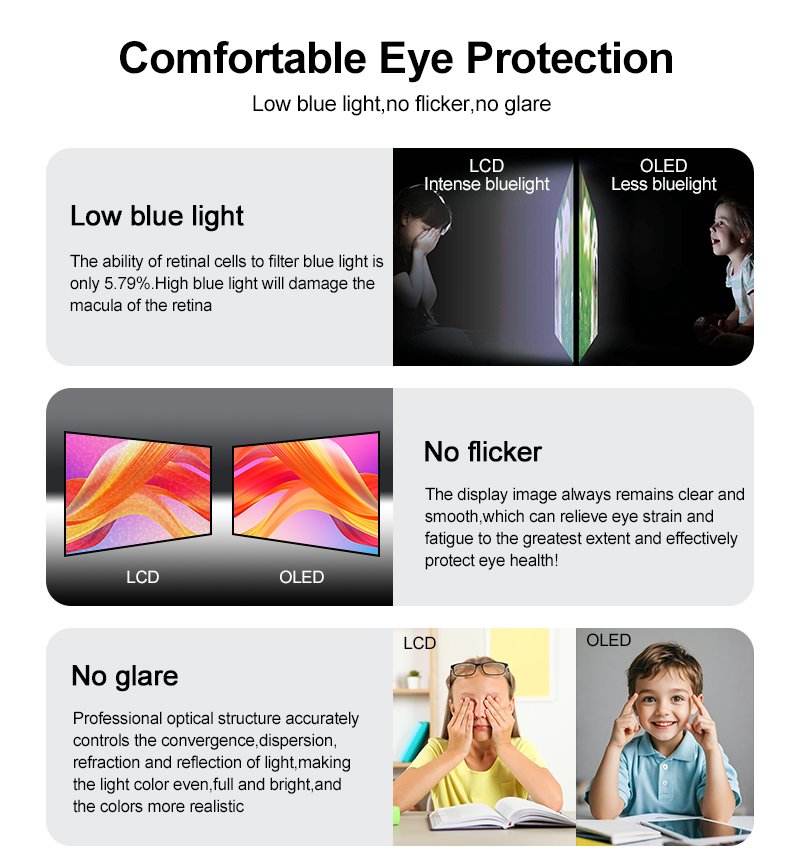 Thin vertical OLED transparent screen customization