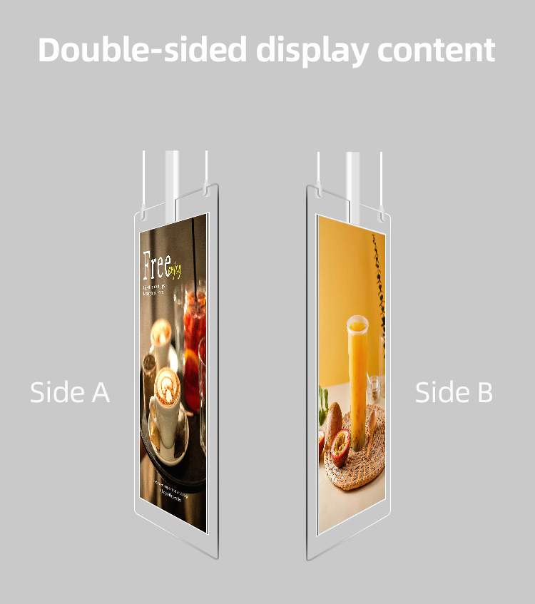 Ultra-thin hanging double-sided screen billboard