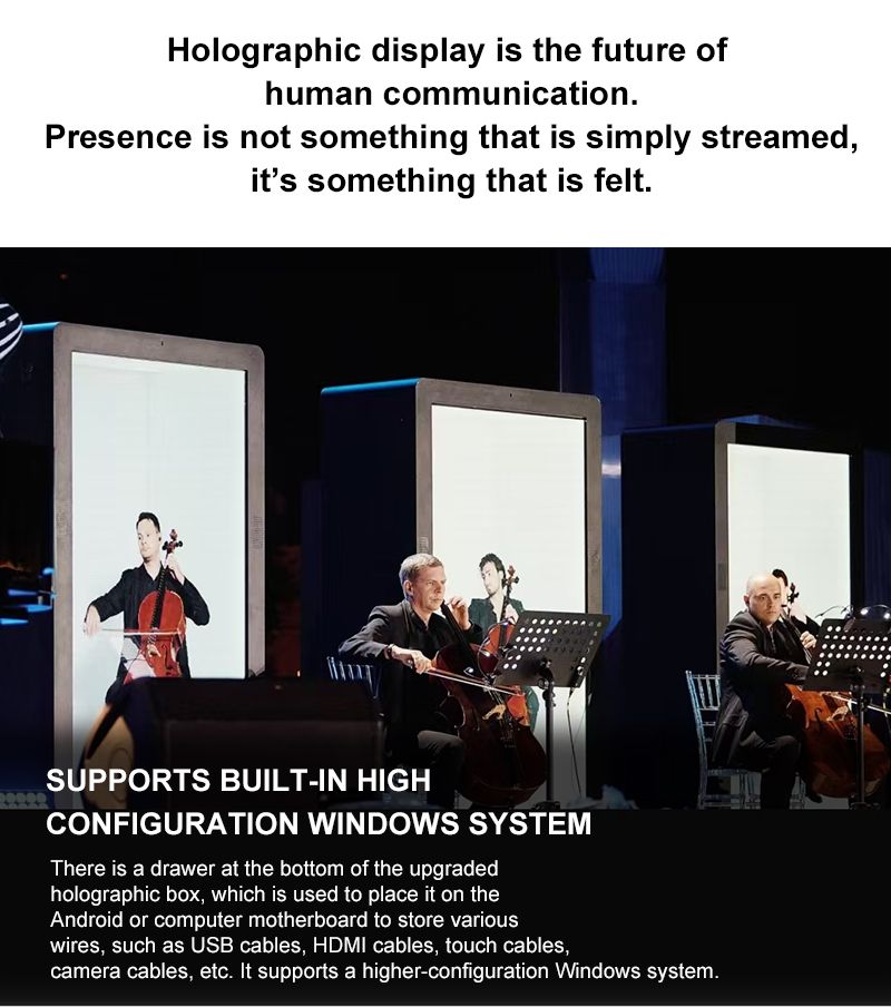 3D AI holographic cabinet with built-in camera