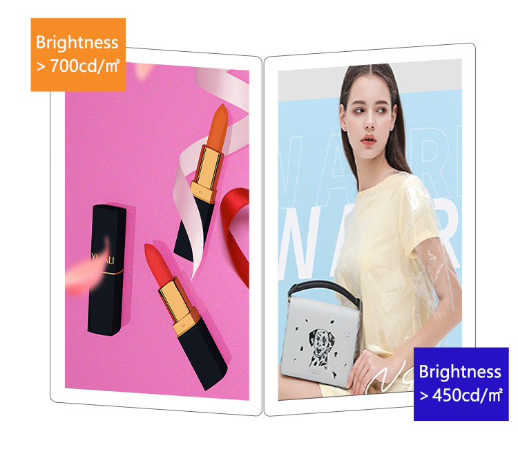 Ultra-thin vertical double-sided digital signage