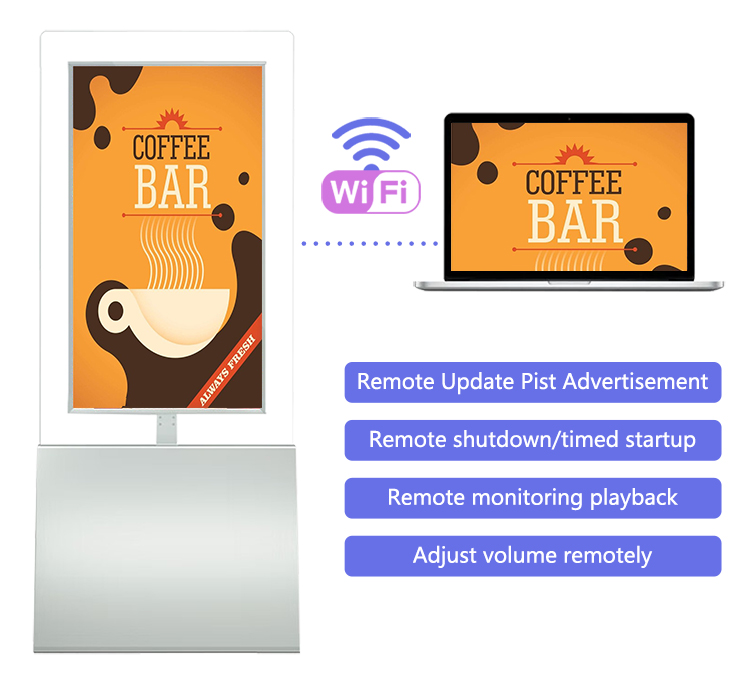 Ultra-thin vertical double-sided digital signage
