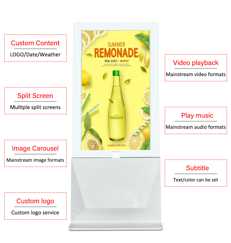 Ultra-thin vertical double-sided digital signage