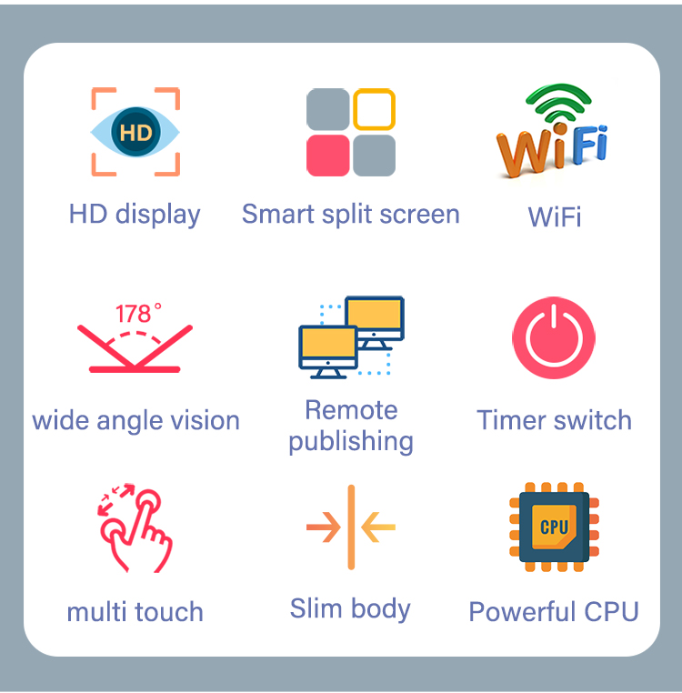 Ultra-thin vertical double-sided digital signage