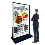 Vertical full screen advertising sign